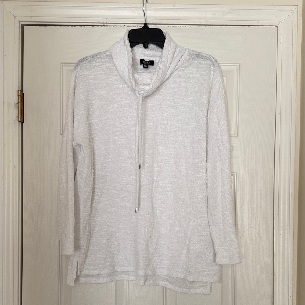 Jones New York White Women's Cowl Neck -size L